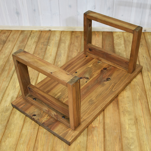 幅80㎝ センターテーブル 無垢材 RONOJI MINI 茶脚 ローテーブル リビングテーブル 4枚目の画像