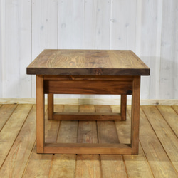 幅80㎝ センターテーブル 無垢材 RONOJI MINI 茶脚 ローテーブル リビングテーブル 3枚目の画像