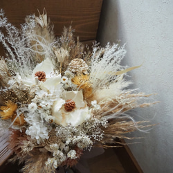 ドライフラワーのラテカラーブーケ wedding bouquet 2枚目の画像