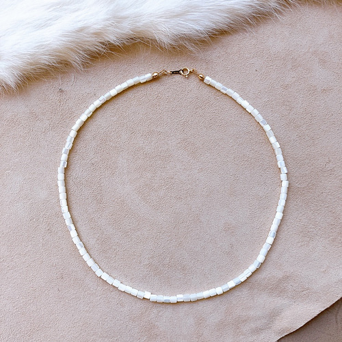 マザーオブパールシェル14kgfチョーカーネックレス ネックレス