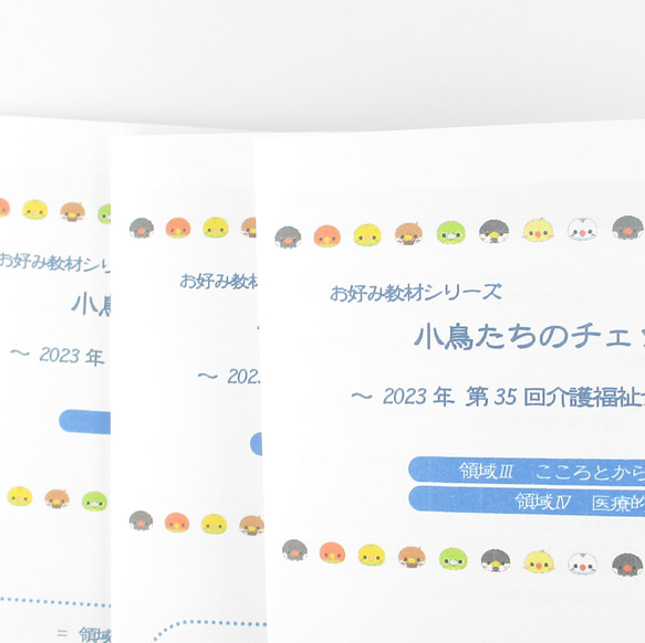 お好み教材シリーズ『小鳥たちのチェックシート～2023年介護福祉士試験直前対策用～』KCK23 2枚目の画像