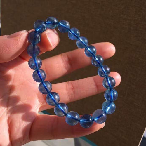 天然】アクアマリン ブレスレット 10.5mm$ ブレスレット Worldstone  