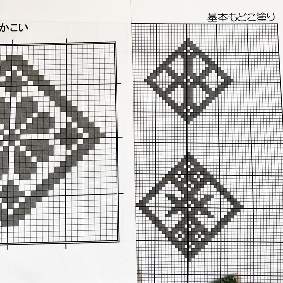 こぎん刺し初心者用セット4枚組 2枚目の画像