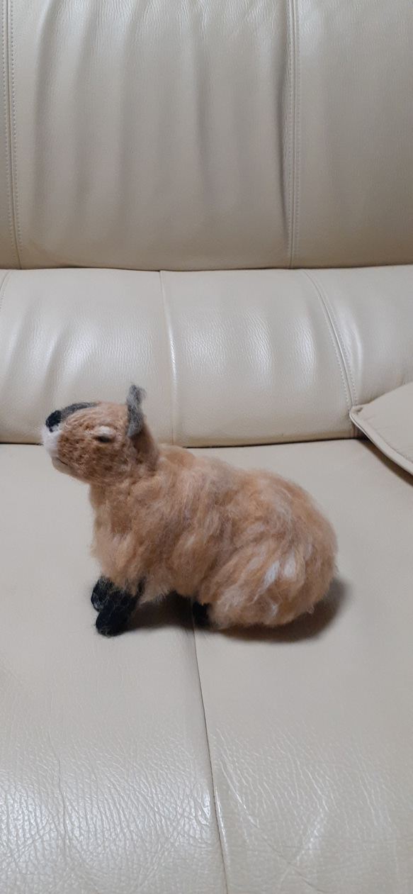 羊毛フェルト　カピバラちゃん　動物のオーダー受け付けてます 2枚目の画像