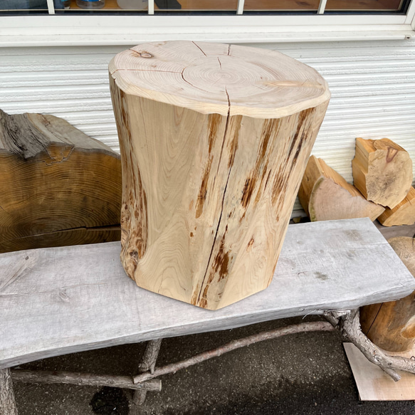 ヒバ丸太椅子スツール ヒバ丸太椅子スツール SHOP 青森ヒバ丸太スツール_H30cm (Cul de