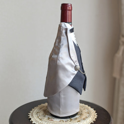 【新作】ワインボトルのタキシード　　シルバー　 3枚目の画像