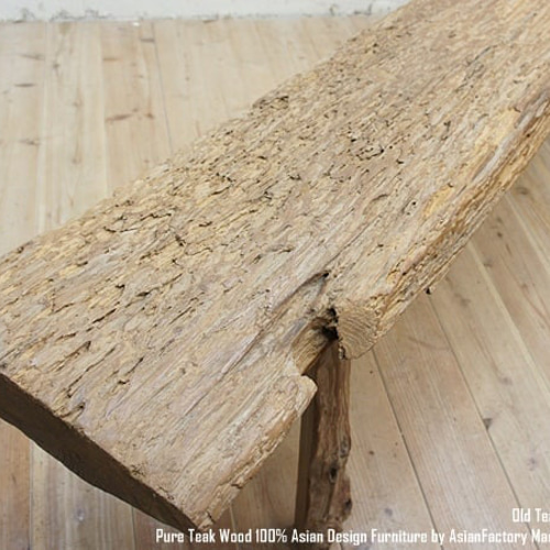 最終価格です。アジアン家具　一枚板のベンチ 超極厚 オールドチーク 丸太ベンチ 160cm スツール アジアン家具