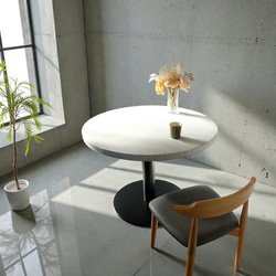 モルタル×アイアン 丸型ダイニングテーブルA ダイニングテーブル