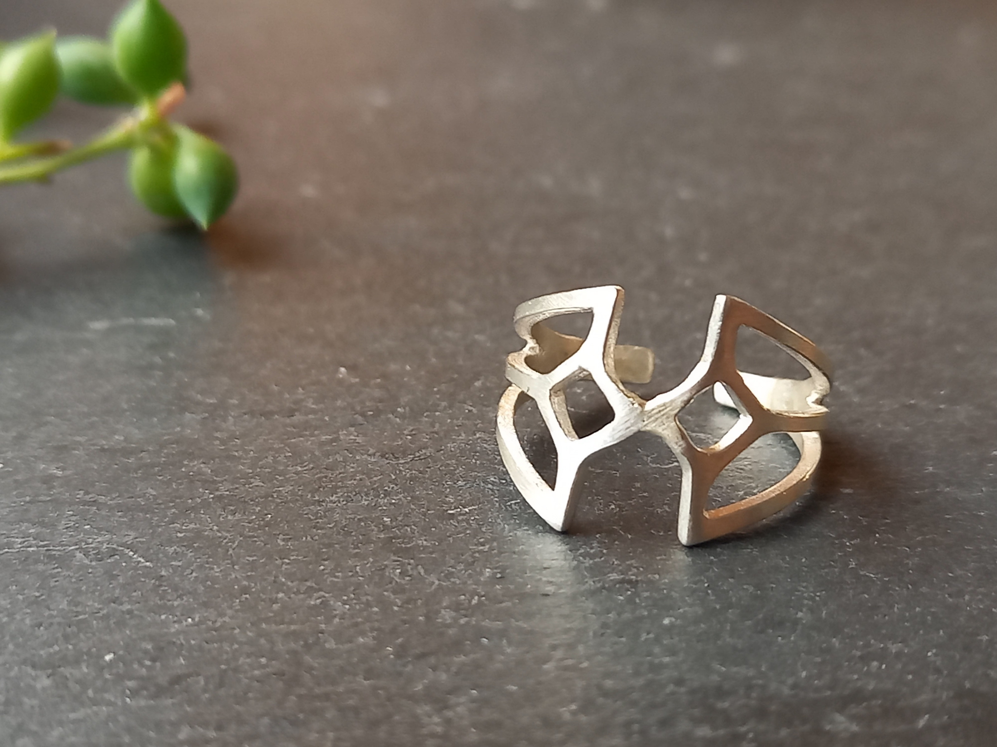 Utoka ☆ silver  レトロな模様  イヤーカフ  2way