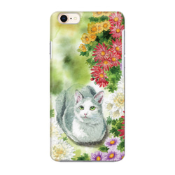 受注制作 大人可愛い 猫 ネコ スマホケース ハードケース iPhoneケース 携帯ケース iPhoneケース 1枚目の画像