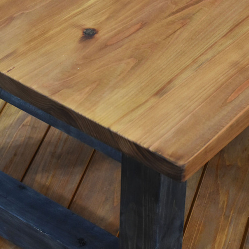 幅110㎝ センターテーブル 無垢材 RONOJI 黒脚 ローテーブル