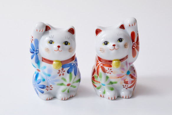 花詰タッチ招き猫　作家作品 花詰タッチ招き猫 作家作品 呈し