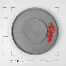 セメントディスプレイプレート  　デコレーショントレイ　フルーツ皿  ラウンド型（トレイ、小物入れ、お菓子入れ) 4枚目の画像