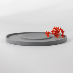 セメントディスプレイプレート  　デコレーショントレイ　フルーツ皿  ラウンド型（トレイ、小物入れ、お菓子入れ) 3枚目の画像