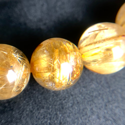 天然石　AAAAAタイチンルチル12㎜17玉　幅太い黄金色タイチン針　金財アップ　事業成功　コスパ高い高級ブレスレット　 10枚目の画像