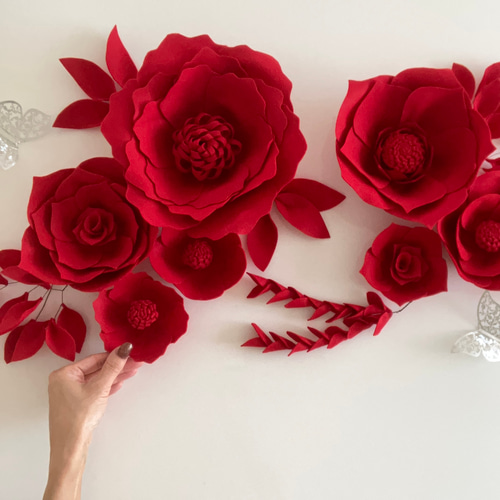海外マスキングテープ 2種セット♡ Wines 薔薇 赤 青 蝶 花 素材