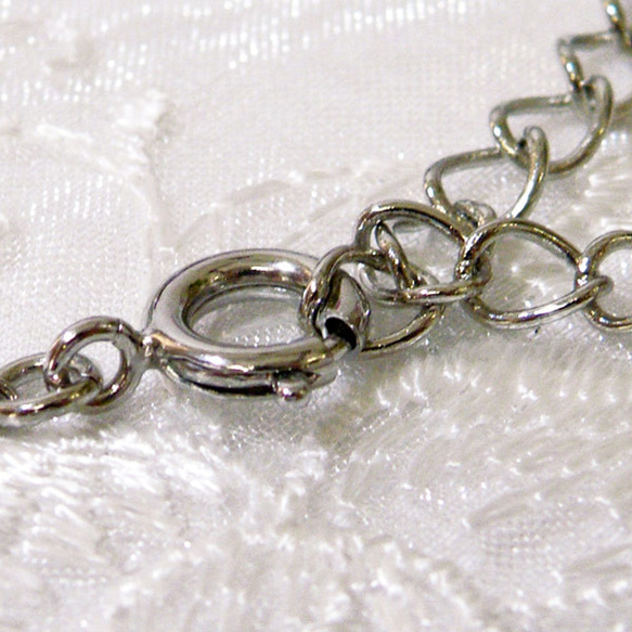 [法新社] ne-1006182 白色蛋白石淡水珍珠設計項鍊原創設計天然石材 第5張的照片