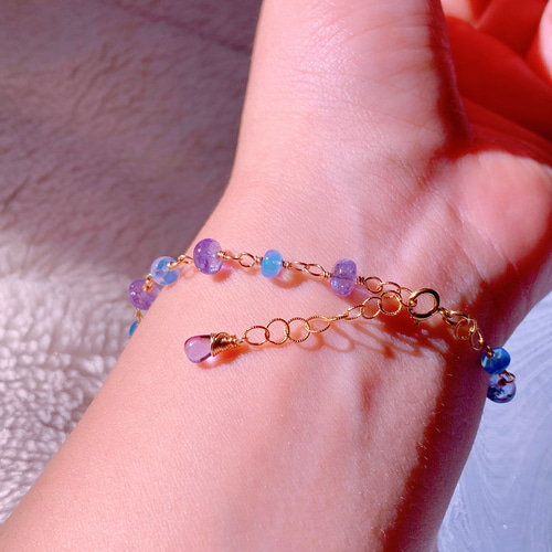 14kgf】天然石＊タンザナイト＆ブルーカラーオパール