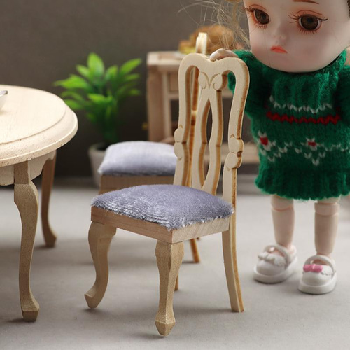 オビツ11 OB11 1/12ドール家具 ミニ家具 木製テーブル 木製椅子 ドール
