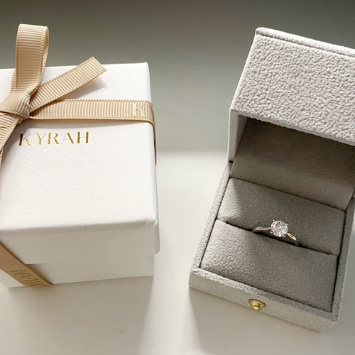 セール 海外 婚約指輪】0.5ct ソリティアリング（プラチナ・18KYG・18KPG アクセサリー