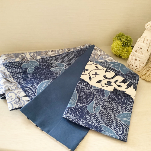 【新作】ハンドメイド　バティック半幅帯 Kohaku kimono