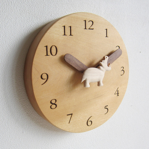 カバ君　掛け・置き時計 3枚目の画像