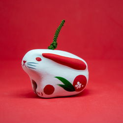 干支土鈴【卯年_赤丸】 その他置物 手作り工房 Clay's Whisper 通販