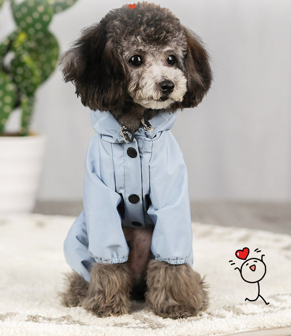 犬服 可愛い ペットウェア 犬ウェア 四季着用可能 防寒 犬コート 防雨 雨着 1枚目の画像