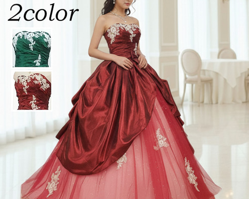 カラードレス ウェディング ピンク 赤 演奏会 薔薇 ローズ ウエディングドレス カラードレス ウェディング ピンク 赤 演奏会 薔薇 ローズ