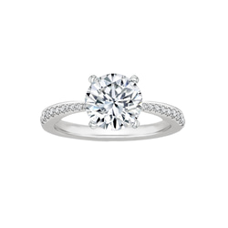 【婚約指輪】0.7ct テーパードパヴェリング（プラチナ・18KYG・18KPG） 3枚目の画像