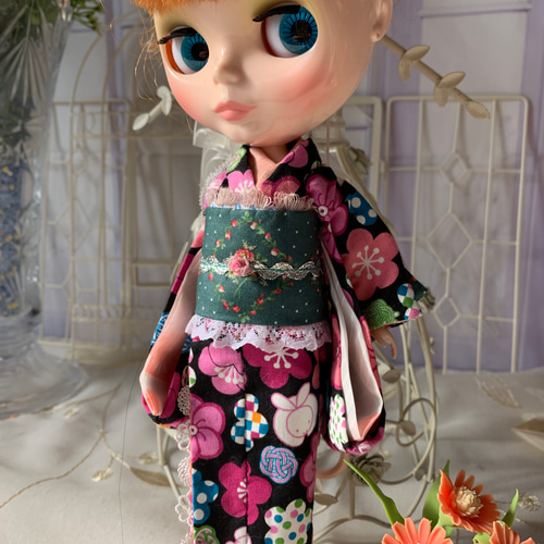 ブライスアウトフィット 着物 帯 うさぎ髪飾り その他人形 瑞恋 通販