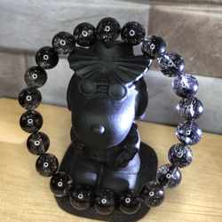 天然高品黑髮晶手珠  極上ブラックルチルブレスレット Black Rutilated Quartz 第15張的照片