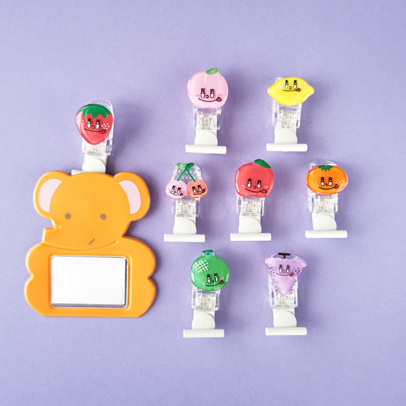 名札クリップ　さくらんぼ フルーティーな名札クリップYummyシリーズ その他入園グッズ キラフル