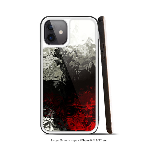 光闇 - 和風 強化ガラス iPhoneケース【iPhone16/16Pro/16ProMax