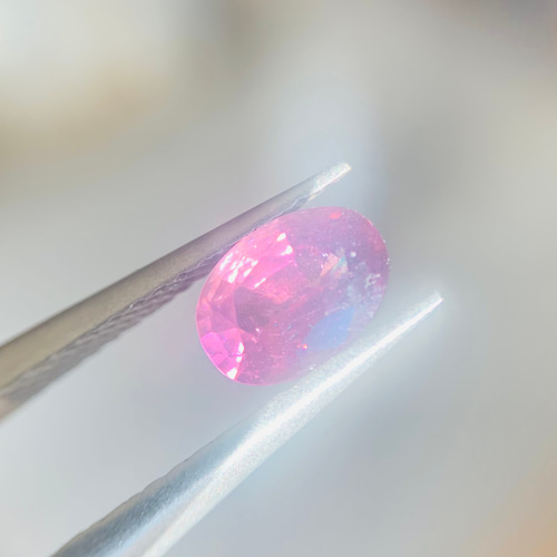 非加熱 天然パパラチアサファイア ルース ０．９０５ct パパラチャ 天然 パパラチアサファイア 0.93ct ルース 宝石 （非加熱