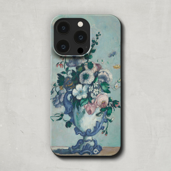 スマホケース / ポール セザンヌ「ロココ調の花瓶の花」 iPhone 全機種対応 おもしろ アート 絵画 レトロ 個性 2枚目の画像