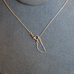 １０金イエローゴールド　丸アズキ　ネックレス　４０ｃｍ　アジャスターカン付き　　幅１mm　太さ０．２５mm　 3枚目の画像