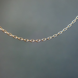 １０金イエローゴールド　丸アズキ　ネックレス　４０ｃｍ　アジャスターカン付き　　幅１mm　太さ０．２５mm　 1枚目の画像