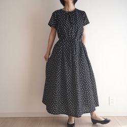 水玉ガーゼのワンピース 半袖 NO.255 ワンピース Mauve pink