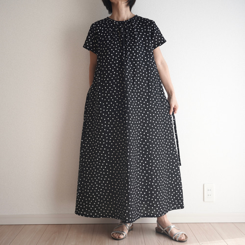 水玉ガーゼのワンピース 半袖 NO.255 ワンピース Mauve pink