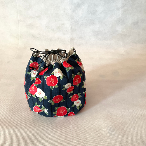 8角形の底で自立する巾着バッグ おくたごん巾着 2Way ミニ