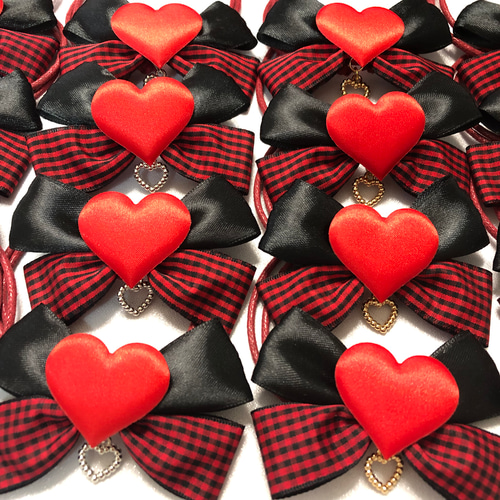 送料無料】❤️バレンタインチェックハート❤️業務用チョーカー【16