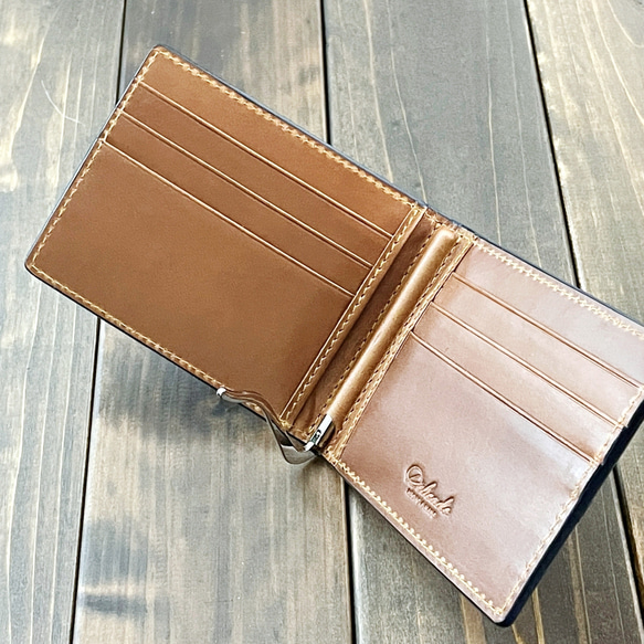 HORWEEN シェルコードバン × クロムエクセル マネークリップ 10枚目の画像