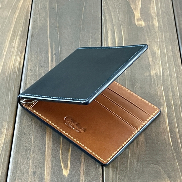 HORWEEN シェルコードバン × クロムエクセル マネークリップ 8枚目の画像