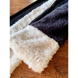 RATA ❤️蓬鬆材質製成的長圍巾❤️寬鬆蓬鬆感❤️成人米色❤️超輕長披肩 第6張的照片