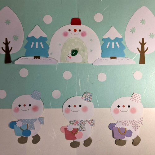 壁面　冬　12月　「あったかいマフラー作り♡」 壁面 冬 12月 「あったかいマフラー作り♡」 壁面飾り 冬 11月 12月 1