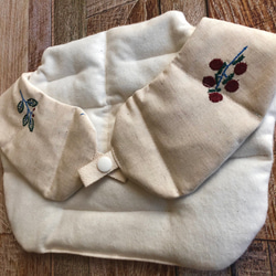 ♡LAST1♡★送料無料★整体師が作ったこだわりの小豆カイロ（綿麻・刺繍） 2枚目の画像