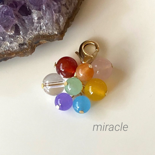 天然石 七色チャーム 【厄年のお守り】NCA106 受注制作 再販
