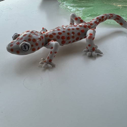 ヤモリの置物　ガラス製 ガラスのトッケーヤモリ 立体・オブジェ Atelier Tunoda 通販 15170242