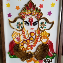 クイリングガネーシャ/手作りギフト/ Quilling Ganesha 2枚目の画像